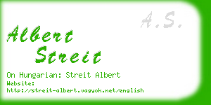 albert streit business card